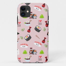 Capa Para iPhone 11 Soja apaixonada por rosas claro bonitinhas Kawaii