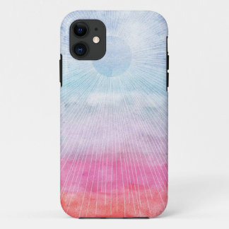 Capa Para iPhone 11 Sol de Aquarela