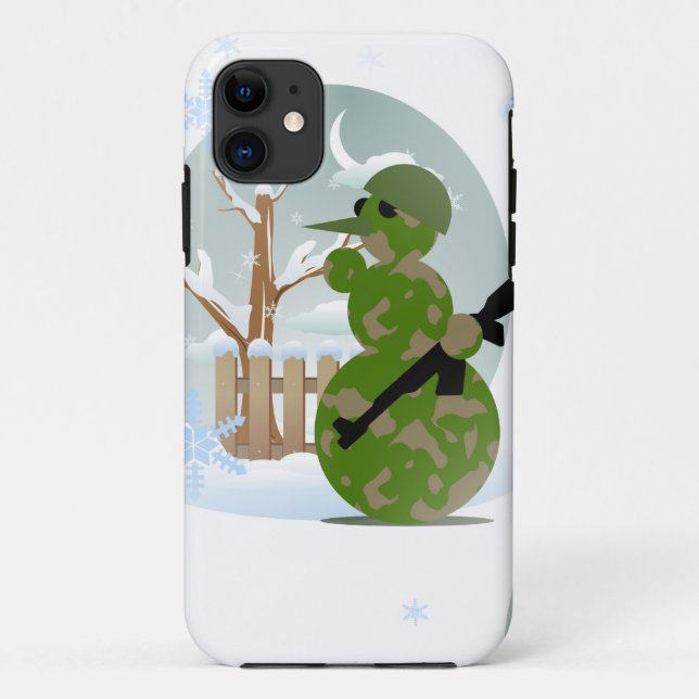 Capa Para iPhone 11 soldado de neve natal (Verso)