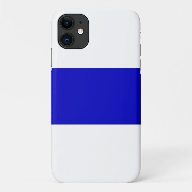 Capa Para iPhone 11 solidariedade da linha azul ucrânia com bandeira a (Verso)