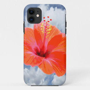 Capa Para iPhone 11 Somente uma flor do hibiscus + seus texto & ideias