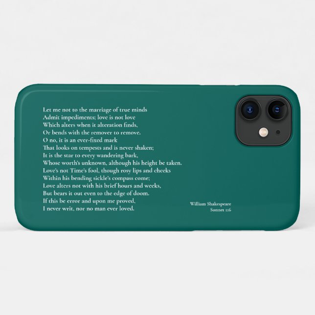 Capa Para iPhone 11 Sonnet 116Deixe-me não ao casamento das mentes ver (Verso (horizontal))