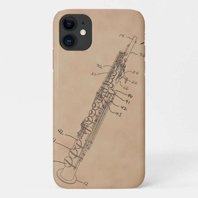 Capa Para iPhone 11 Soprano Sax (Verso)