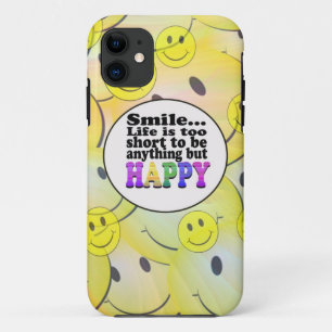 Capa Para iPhone 11 Sorria e seja feliz