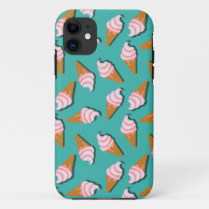 Capa Para iPhone 11 Sorvete de cones de waffle e padrão de iogurte con