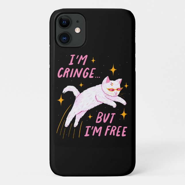 Capa Para iPhone 11 Sou Cringe, Mas Sou Livre (Verso)