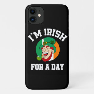 Capa Para iPhone 11 Sou irlandês por um dia Dia de São Patrício trevo