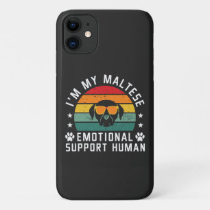 Capa Para iPhone 11 Sou o Homem de Apoio Emocional ao Cão Maltês