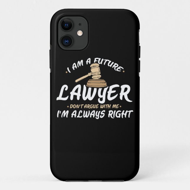 Capa Para iPhone 11 Sou Um Futuro Advogado (Verso)