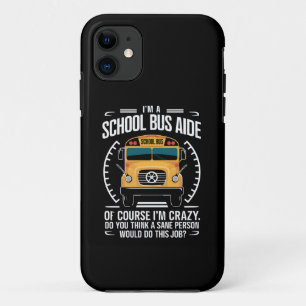 Capa Para iPhone 11 Sou uma ajudante de ônibus escolar engraçado de vo