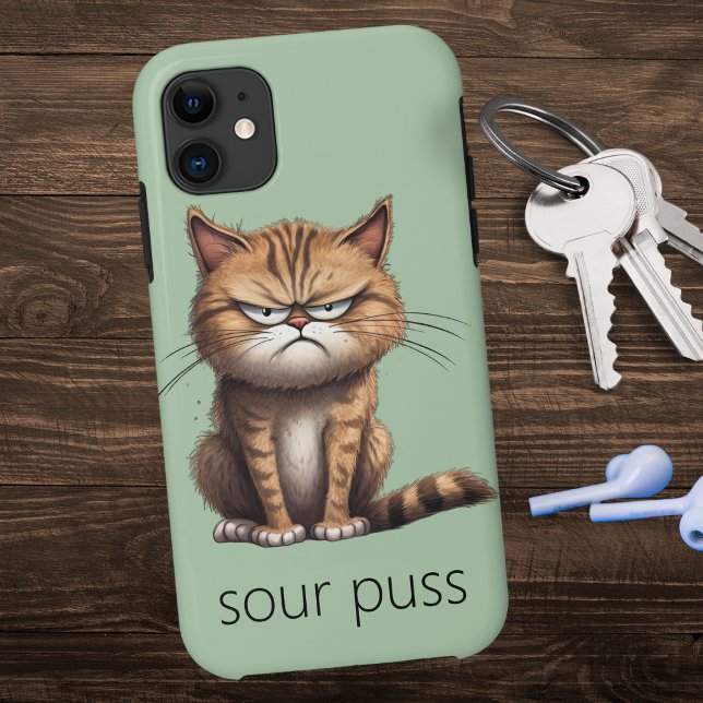 Capa Para iPhone 11 Sour Puss Engraçado (Criador carregado)