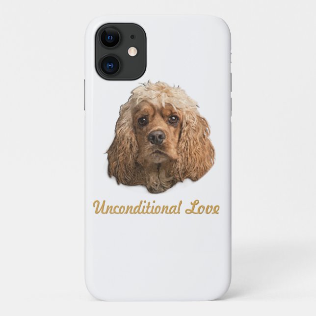 Capa Para iPhone 11 spaniels cocker (Verso)