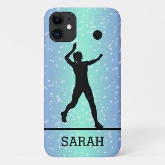 Capa Para iPhone 11 Sparkle Personalizado de Jogador de Voleibol