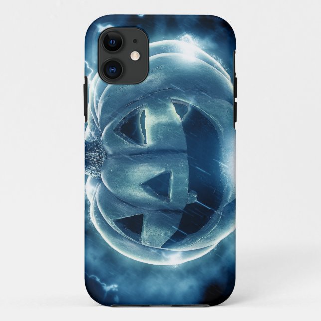Capa Para iPhone 11 Spooky Jack-o-Lantern (Verso)