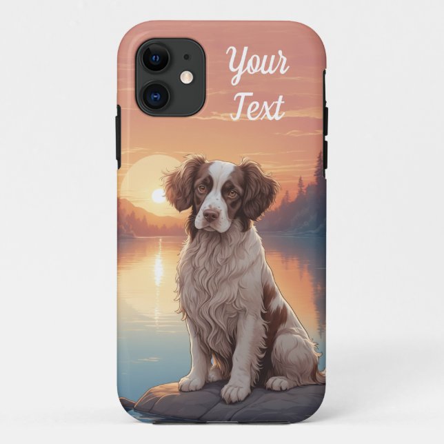 Capa Para iPhone 11 Springer Spaniel junto ao lago (Verso)