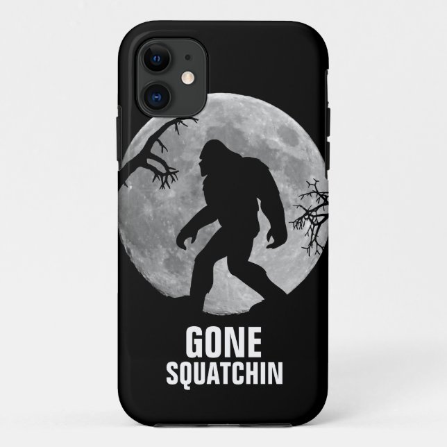 Capa Para iPhone 11 Squatchin ido com lua e silhueta (Verso)