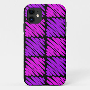 Capa Para iPhone 11 Squiggles Cor-de-rosa-n-Roxos