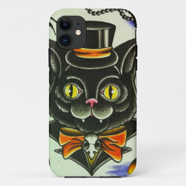 Capa Para iPhone 11 Sr. Assustador Gato (Verso)