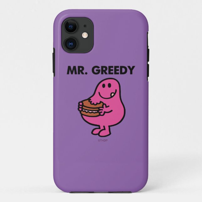 Capa Para iPhone 11 Sr. Greedy Eating Cake (Verso)