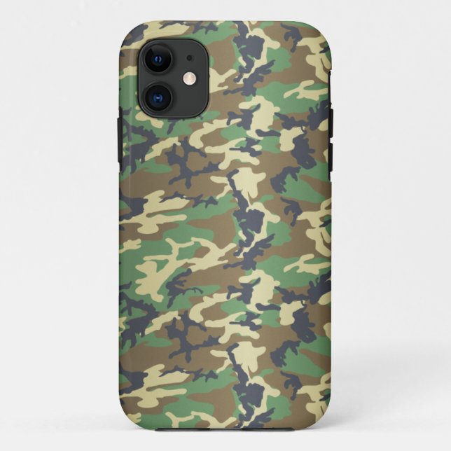 Capa Para iPhone 11 Standard Woodland Camo (Verso)