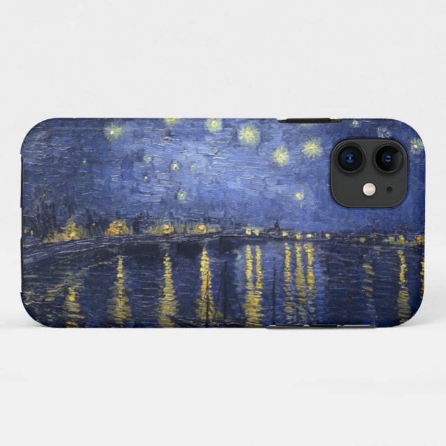 Capa Para iPhone 11 Starry Night Over the Rhone (Verso (horizontal))