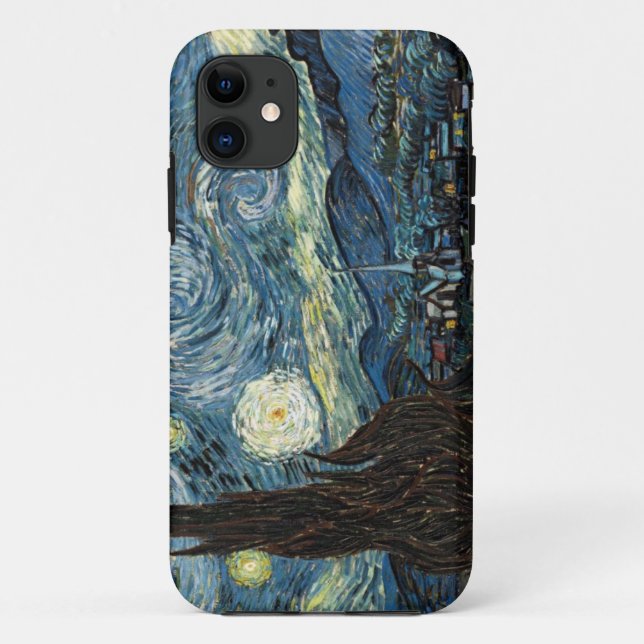 Capa Para iPhone 11 Starry Night por Van Gogh (Verso)