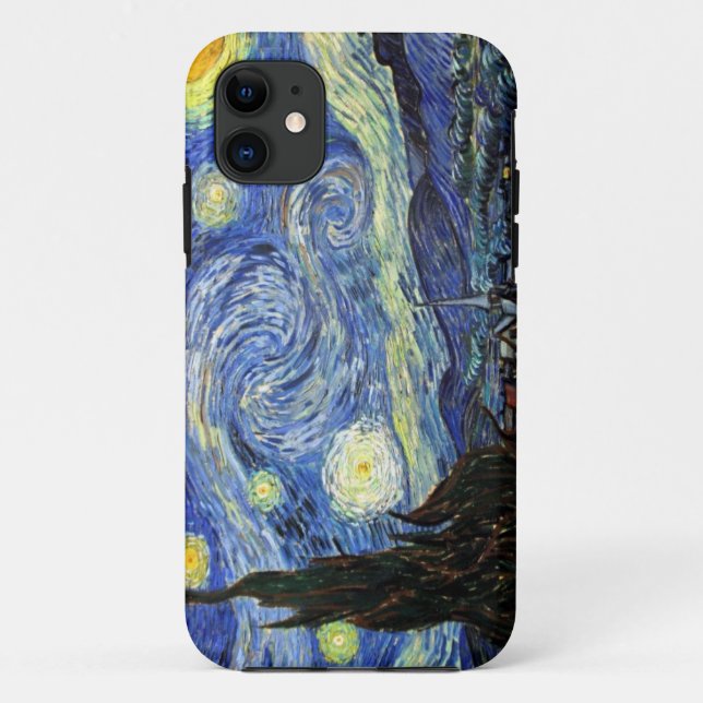 Capa Para iPhone 11 Starry Night Por Vincent Van Gogh 1889 (Verso)