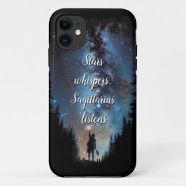 Capa Para iPhone 11 Stars whispers, Sagittarius escuta