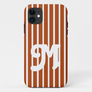 Capa Para iPhone 11 Stripe Safari Vermelho de Ferrugem