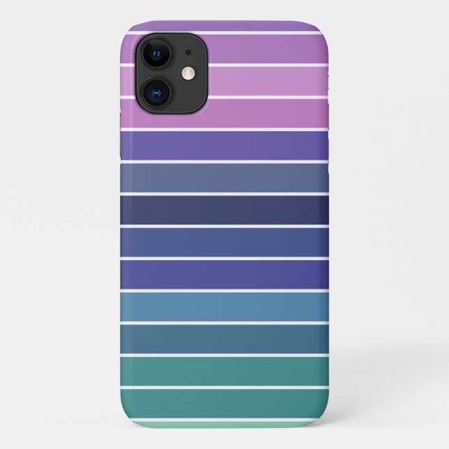 Capa Para iPhone 11 Stripes Arco-íris (Verso)