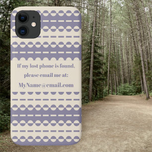 Capa Para iPhone 11 Stripes Pleadas em Creme Profundo e Cinza Roxo