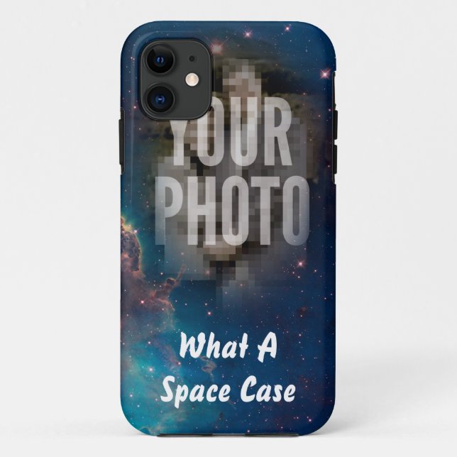 Capa Para iPhone 11 Sua FOTO PERSONALIZADA No Espaço (Verso)