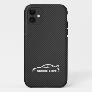 Capa Para iPhone 11 Subbie Love - Logotipo branco da silhueta STI