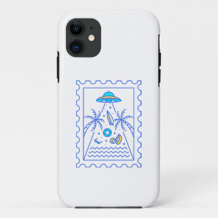 Capa Para iPhone 11 Summer Ufo Carimbo de Invasão