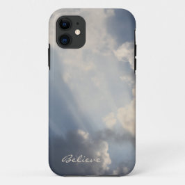 Capa Para iPhone 11 Sunbeams White Clouds Convicção Inspiracional