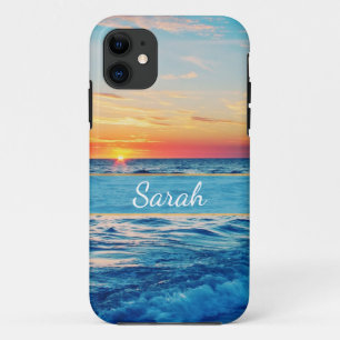 Capa Para iPhone 11 Sunrise Personalizada de Praia