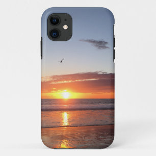 Capa Para iPhone 11 Sunset de praia em lua