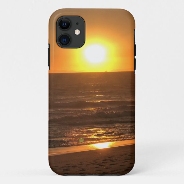 Capa Para iPhone 11 Sunset em Newport Beach, Califórnia (Verso)