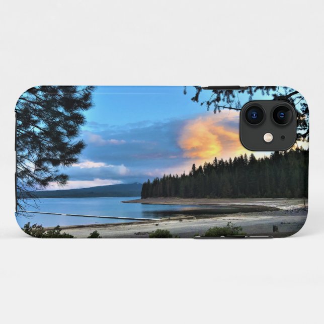 Capa Para iPhone 11 Sunset no Lago Crescent, Oregon (Verso (horizontal))