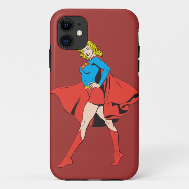 Capa Para iPhone 11 Supergirl Ataca uma Alça (Verso)