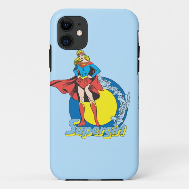 Capa Para iPhone 11 Supergirl com logotipo (Verso)