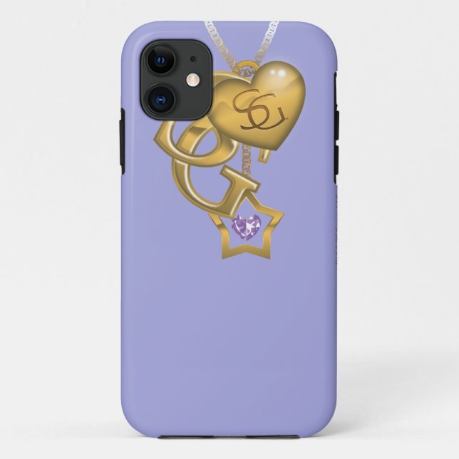 Capa Para iPhone 11 Supergirl Dourado Locket (Verso)
