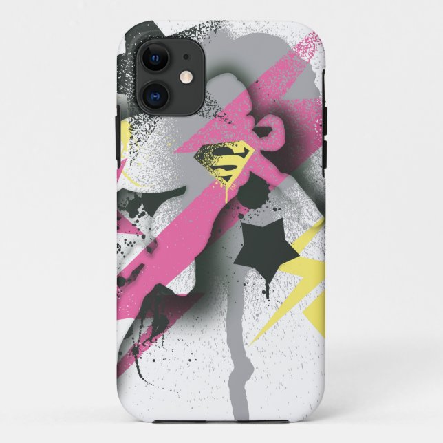 Capa Para iPhone 11 Supergirl Spray Paint (Verso)