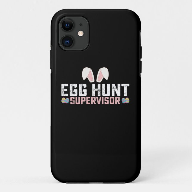 Capa Para iPhone 11 Supervisor de Caça aos Ovos Coelho da Páscoa Engra (Verso)