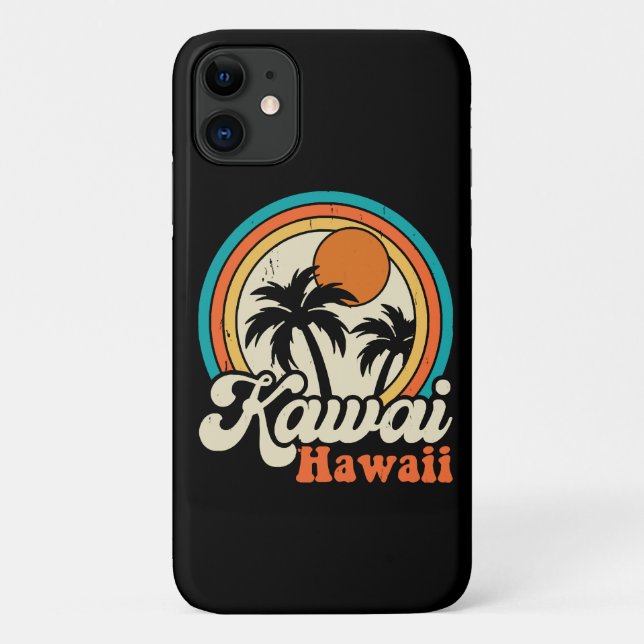 Capa Para iPhone 11 Surfando Kawaii Havaí (Verso)