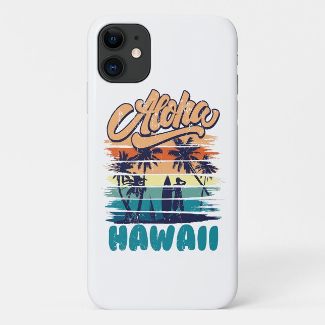 Capa Para iPhone 11 Surfe - Aloha Havaí (Verso)