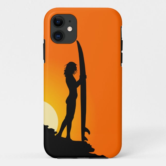 Capa Para iPhone 11 Surfer Girl iPhone 5 mal existe (Verso)
