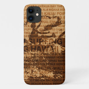 Capa Para iPhone 11 Surfista de Madeira Faux Cutback do Havaí - Koa