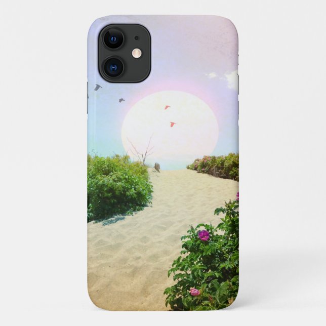 Capa Para iPhone 11 Surreal Beach Sunrise (Verso)