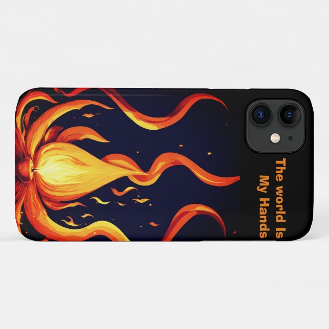 Capa Para iPhone 11 "Surreal Flame Vetor Art-4K Renderização para - (Verso (horizontal))